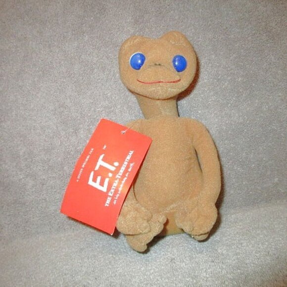 1982 Vtg E.T. Extra Terrestrial Plush Stuffed Doll Poseable Showtime Kamar Tag - Picture 2 of 12